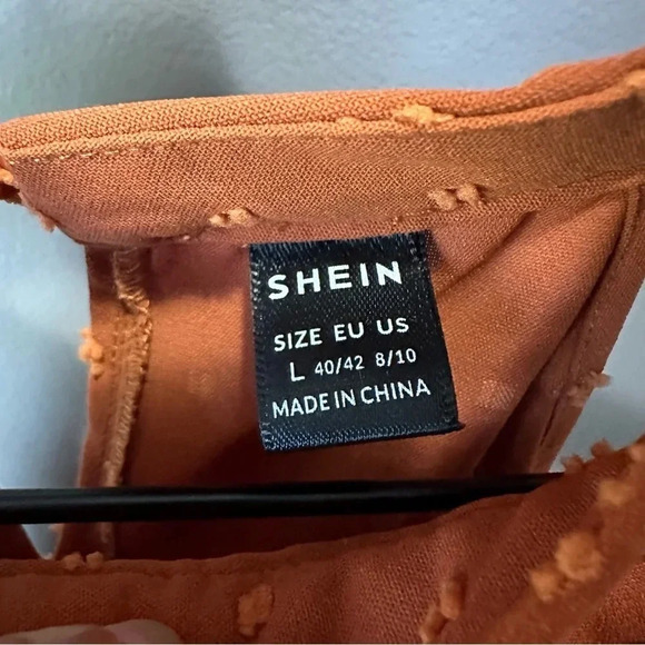 SHEIN Rust colored dress. Size Large. NWOT. - Picture 3 of 8